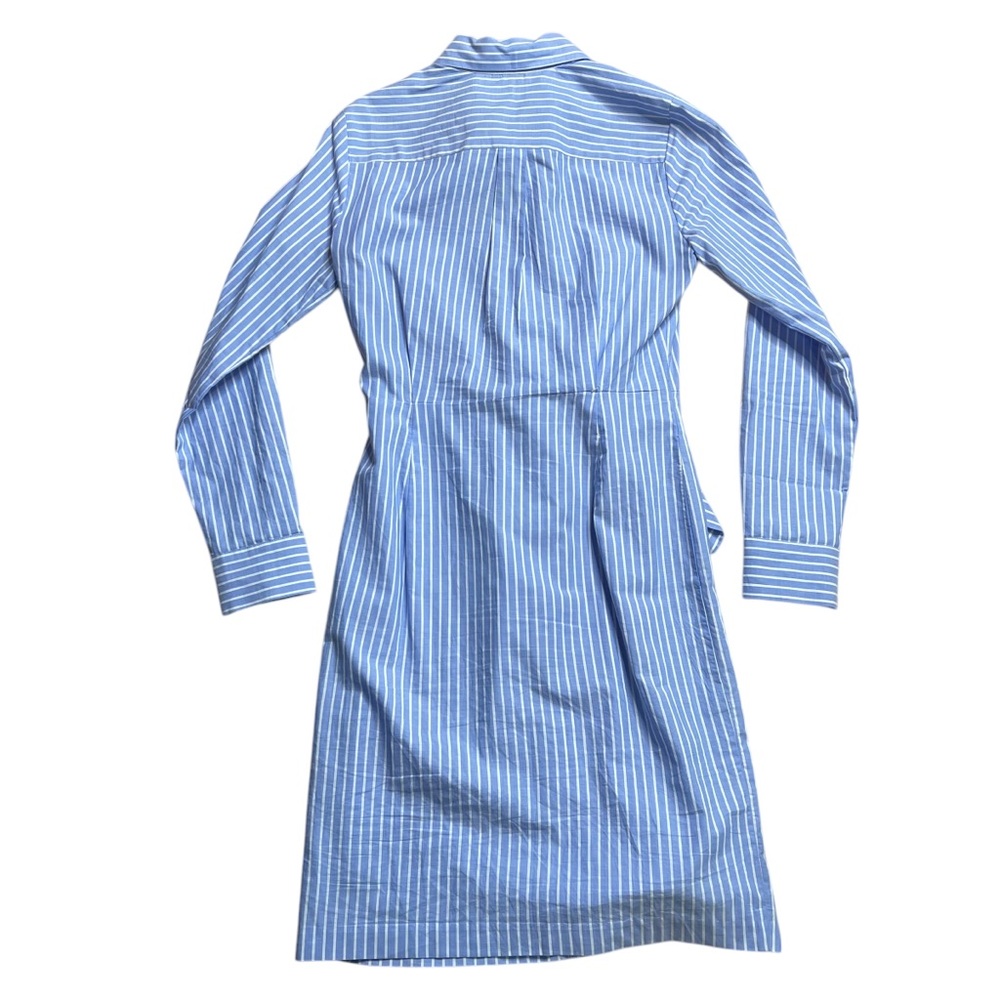 SOLD Calvin Klein Women’s Blue & White Stripe Long Sleeve Tie Waist Long Sleeve - Picture 7 of 7